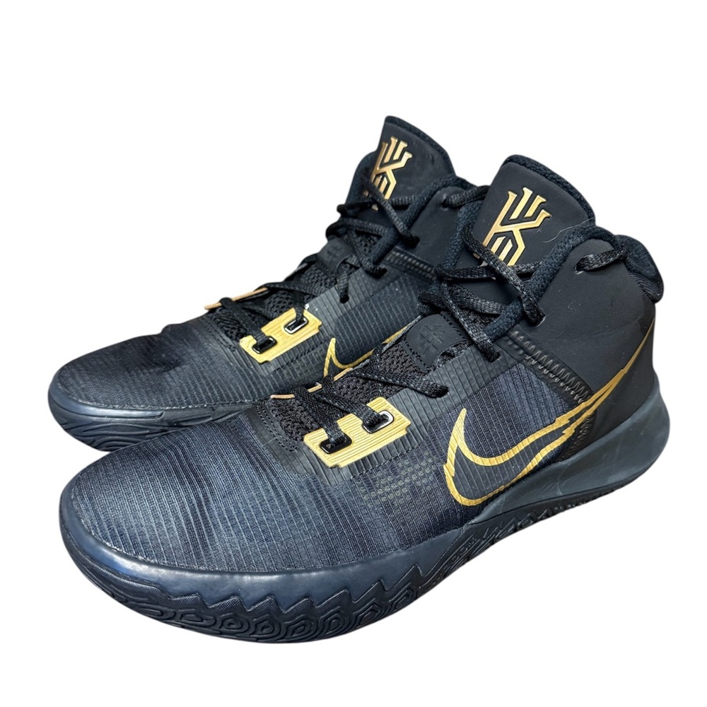 Nike Kyrie Flytrap 4 Black Metallic Gold Sneaker Shoes Men's US 9.5
